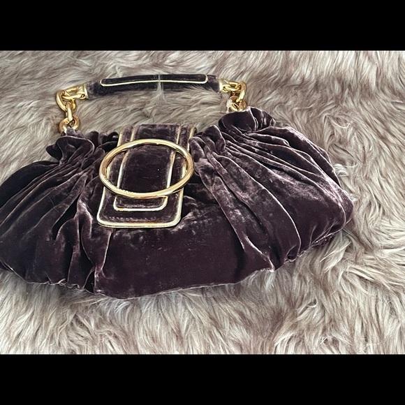 BCBGMaxAzria Velvet and Leather Handbag NWT - Picture 2 of 8